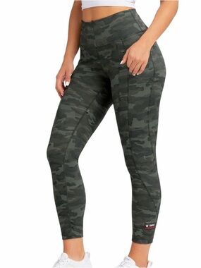 Tap Out camo high waisted stretchy leggings SZ S Camouflage printed full length